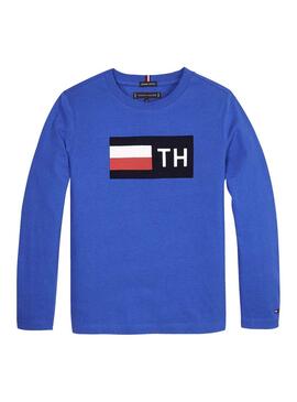 Camiseta Tommy Hilfiger NYC Graphic Azul Para Niño