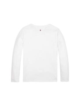 Camiseta Tommy Hilfiger Essential Logo Blanco Niña