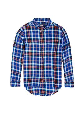 Camisa Superdry Anneka Check Azul Mujer