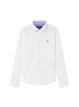 Camisa Hackett Oxford Blanco Para Niños