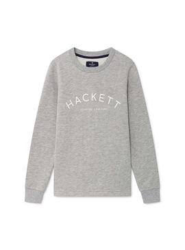 Sudadera Hackett Logo Gris Para Niño