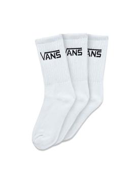 Pack Calcetines Vans Classic Crew Blanco Kids