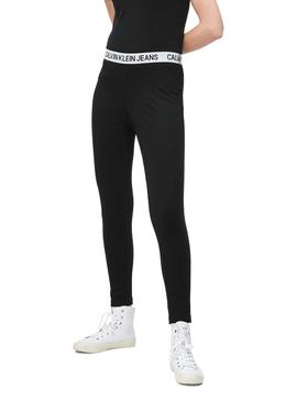 Leggings Calvin Klein Milano Negro Para Mujer