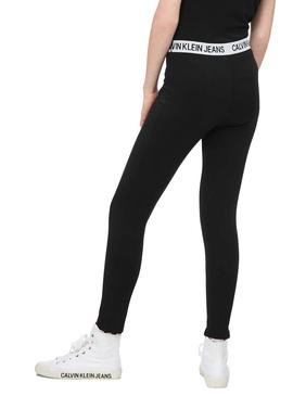 Leggings Calvin Klein Milano Negro Para Mujer