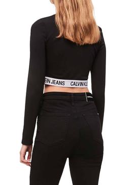 Top Calvin Klein Milano Negro Para Mujer