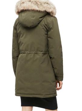 Parka Calvin Klein De Plumas Verde Para Mujer