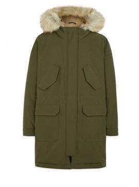 Parka Calvin Klein De Plumas Verde Para Mujer