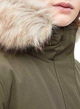 Parka Calvin Klein De Plumas Verde Para Mujer