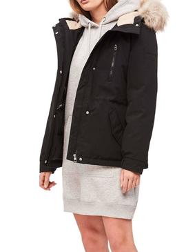 Parka Calvin Klein Short Nylon Negro Mujer