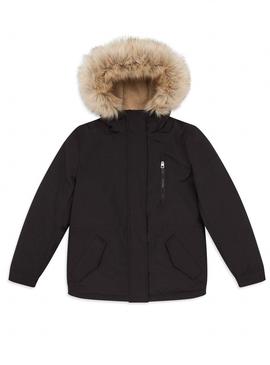 Parka Calvin Klein Short Nylon Negro Mujer