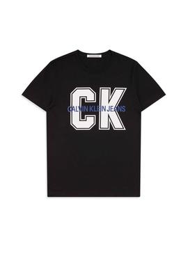 Camiseta Calvin Klein Varsity CK Negro Para Hombre