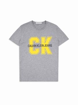 Camiseta Calvin Klein Varsity CK Gris Para Hombre