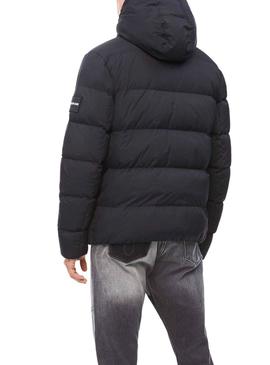 Plumífero Calvin Klein Hooded Negro Para Hombre