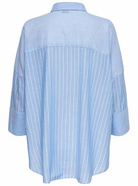 Camisa Only Grace Rayas Azul Mujer