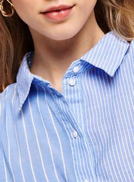 Camisa Only Grace Rayas Azul Mujer