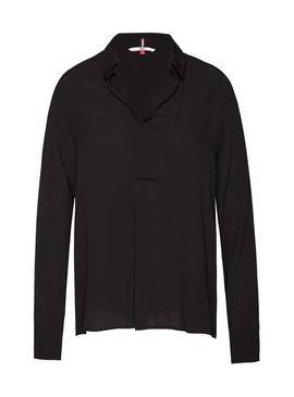 Blusa Tommy Jeans Clasico Negro Mujer