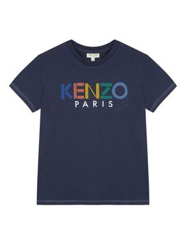 Camiseta Kenzo Logo JB Marino Para Niño