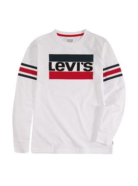 Camiseta Levis Geoffrey Blanco Para Niño