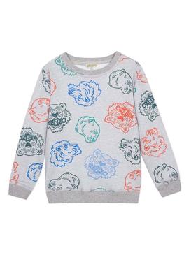 Sudadera Kenzo Georges Gris Para Niño