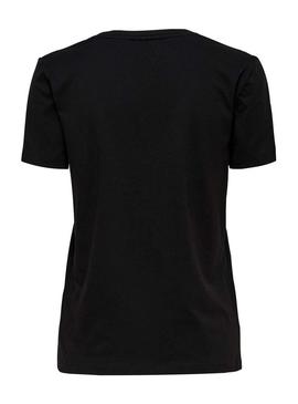 Camiseta Only Zabi Artsy Negro Para Mujer