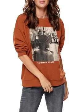 Sudadera Only Fie Camel Para Mujer