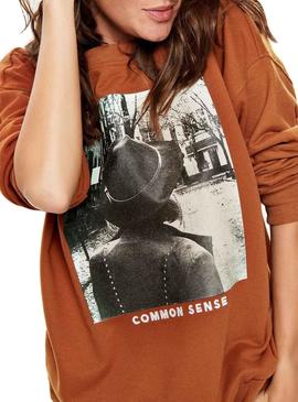 Sudadera Only Fie Camel Para Mujer