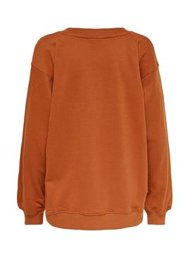 Sudadera Only Fie Camel Para Mujer