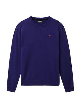 Jersey Napapijri Droz Azul Para Hombre
