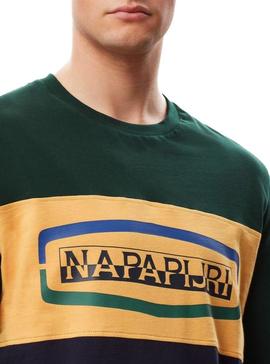 Camiseta Napapijri Sogy Azul Para Hombre