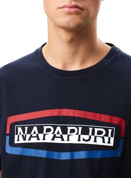 Camiseta Napapijri Soggy SS Marino Para Hombre