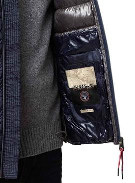Cazadora Napapijri Aerons Hood Marino para Hombre