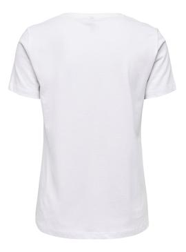 Camiseta Only Kita Dog Balnco Para Mujer