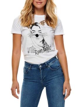 Camiseta Only Jonna Blanco Para Mujer