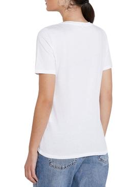 Camiseta Only Weekday Blanco Para Mujer