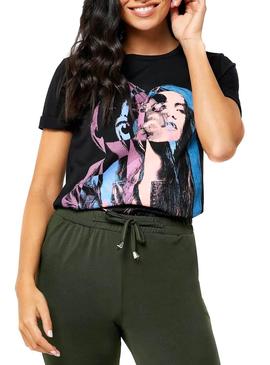 Camiseta Only Rosalinda Negro Para Mujer