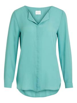 Camisa Vila Vilucy Oil Blue Para Mujer