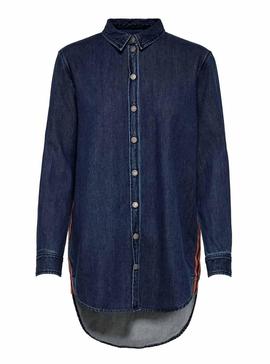 Camisa Only Mandy Denim Tape Para Mujer