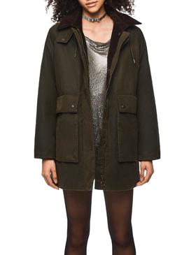 Parka Pepe Jeans Corina Verde Dua Lipa Para Mujer