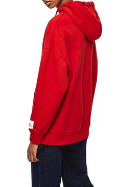 Sudadera Pepe Jeans Lou Rojo Dua Lipa Para Mujer