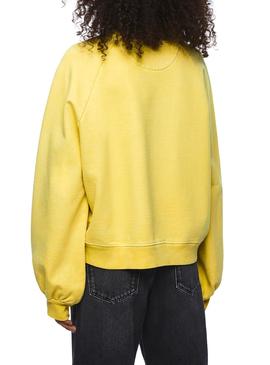 Sudadera Pepe Jeans Lidia Amarillo Mujer Dua Lipa