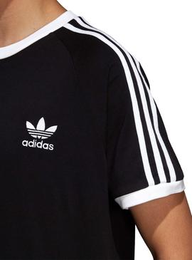 Camiseta Adidas 3 Stripes Negro Para Hombre