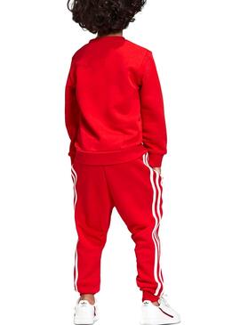 Chandal Adidas Crew Rojo Niño