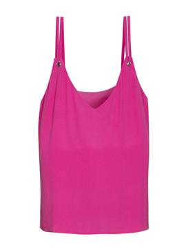 Top Tommy Jeans Strap Fucsia Mujer