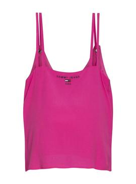 Top Tommy Jeans Strap Fucsia Mujer