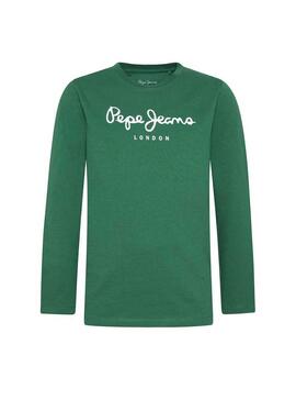 Camiseta Pepe Jeans New Herman JR Verde Niño