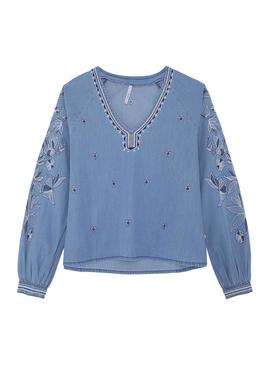 Blusa Pepe Jeans Ginger Azul Mujer