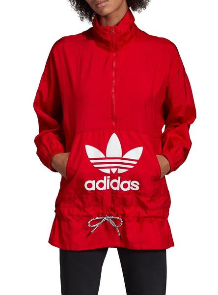 cortavientos adidas rojo