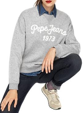 Sudadera Pepe Jeans Nanete Gris Para Mujer