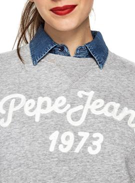 Sudadera Pepe Jeans Nanete Gris Para Mujer