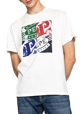 Camiseta Pepe Jeans Josephs Blanco Para Hombre